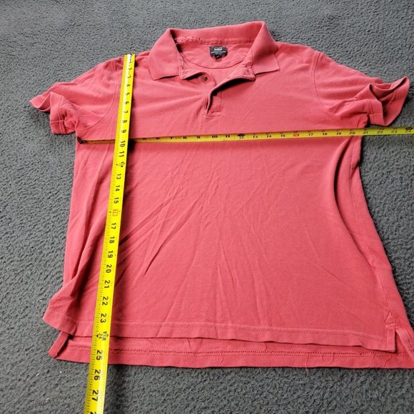 J. Crew Bowery Polo Shirt Short Sleeve Coral Egyptian Cotton Mens Size M Medium - Picture 8 of 9